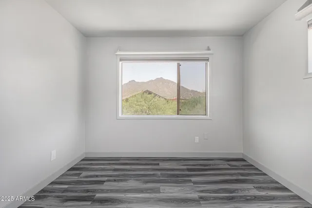 an empty room with a window