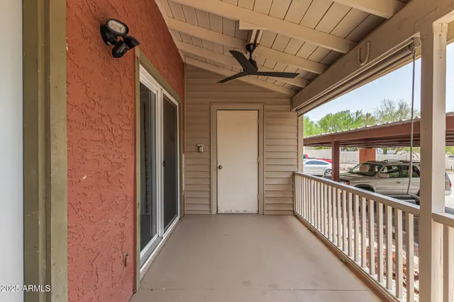 a view of a porch