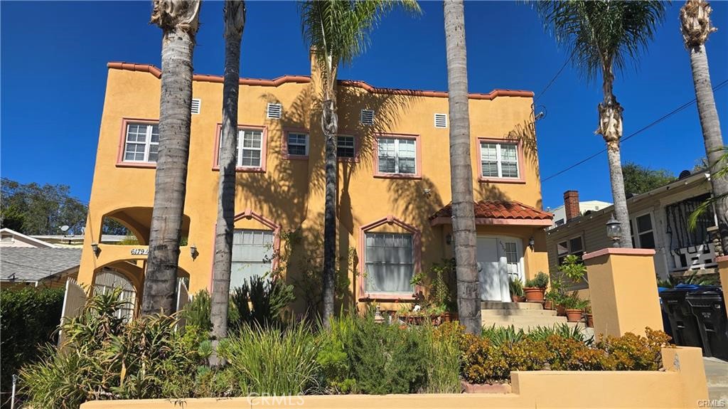 a view of a city with tall buildings