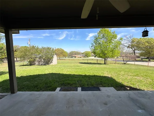 a view of outdoor space with garden