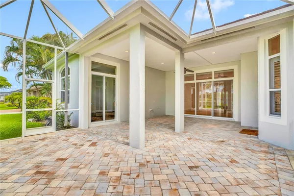 a view of a house with a patio