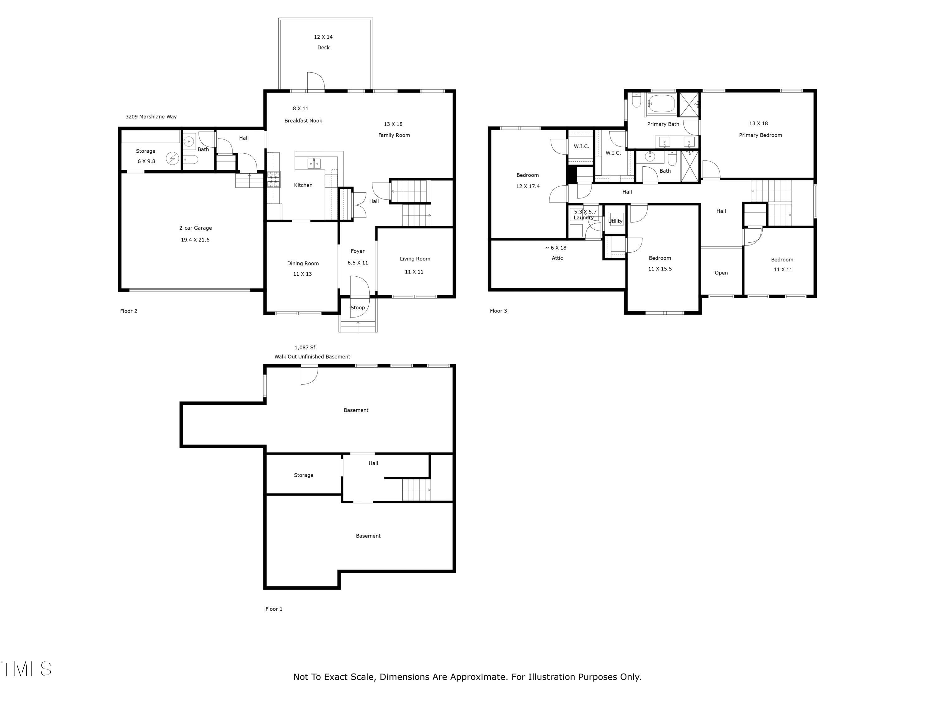 3209 Marshlane Way Raleigh, NC 27610 - Photo 43 of 45 All Floors Plans