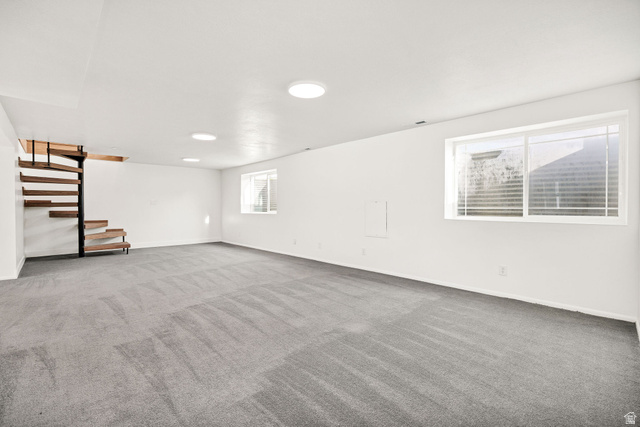 4155 Johnson Road Nibley, UT 84321 - Photo 34 of 71 Basement with stairs and carpet floors