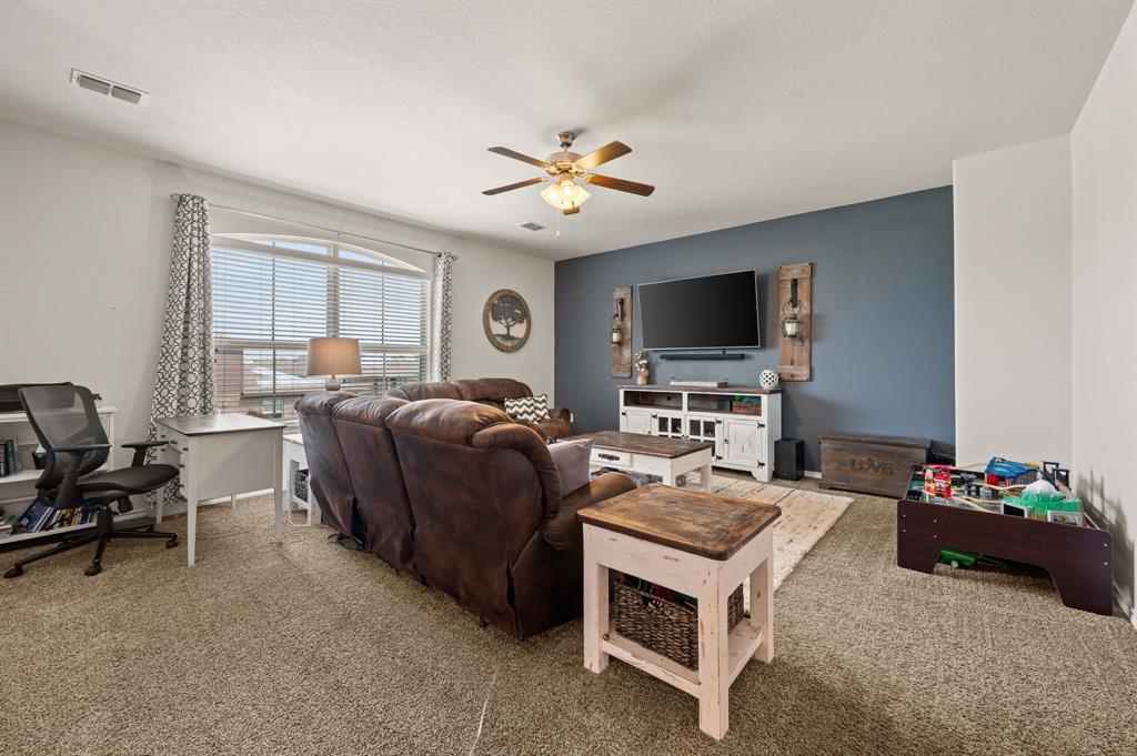 15817 White Mill Road Fort Worth, TX 76177 - Photo 16 of 27 a living room with furniture and a flat screen tv