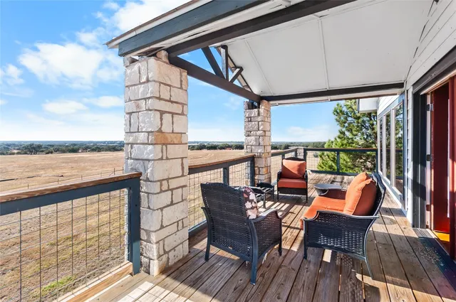 a view of a terrace with outdoor space