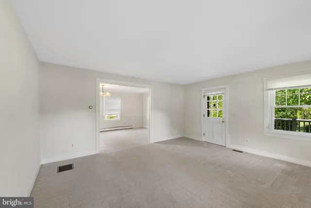 an empty room with a window