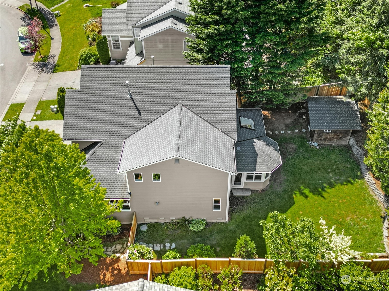 17309 106th Place Northeast Bothell, WA 98011 - Photo 35 of 39 an aerial view of a house with a yard