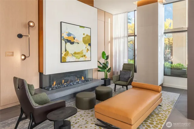 a dinning table and chairs in front of a house