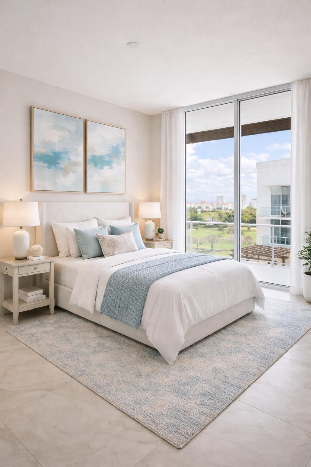 220 Southeast Mizner Boulevard, Unit PH907 Boca Raton, FL 33432 - Photo 17 of 29 a bedroom with a large bed and a large window