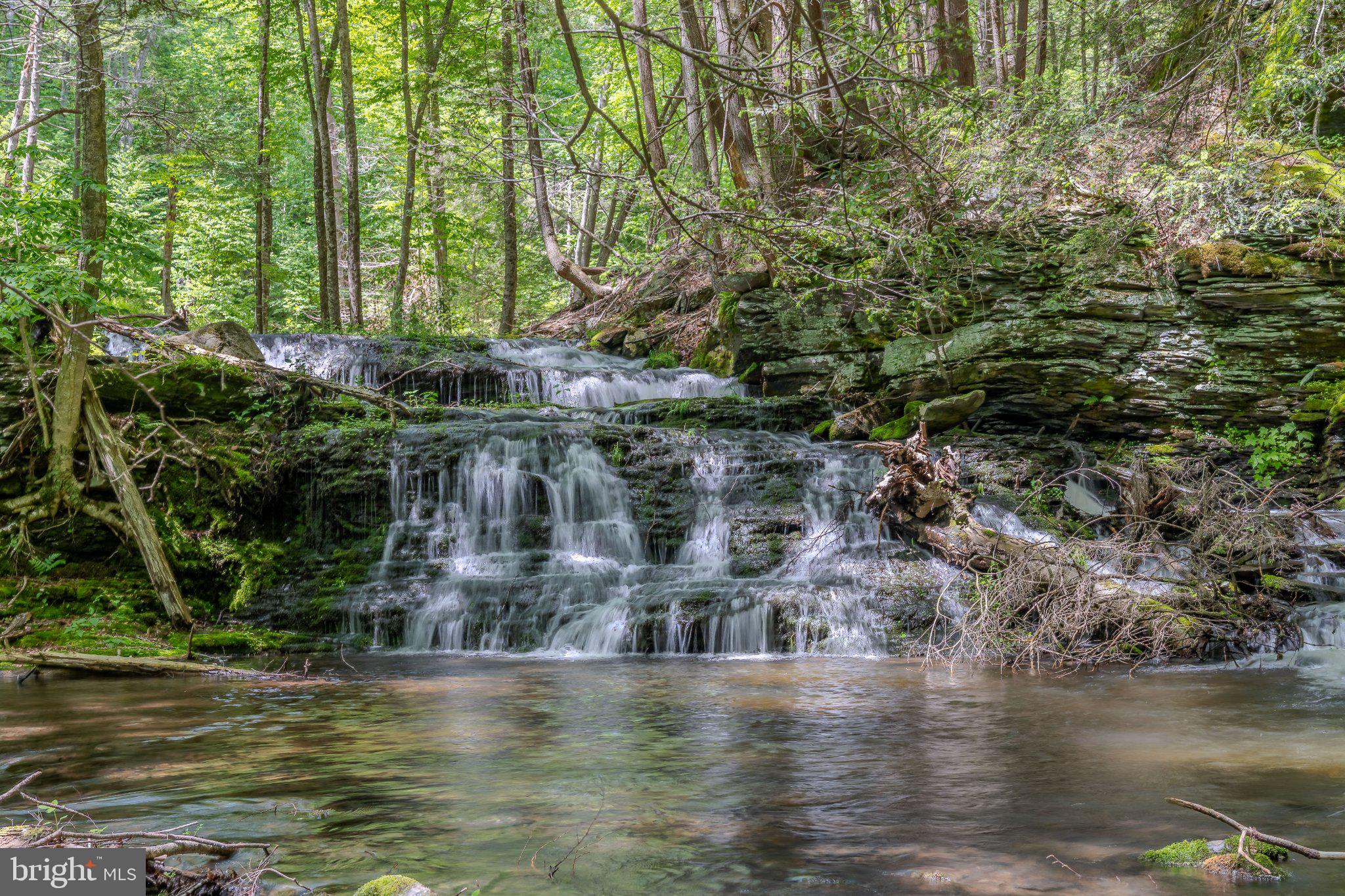 0 Cummins Hill Road Matamoras, PA 18336 - Photo 106 of 116 Serene waterfall in lush greenery.