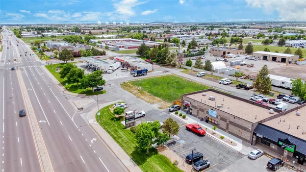 an aerial view of a city
