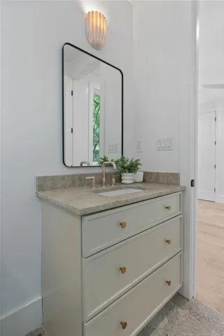 a view of cabinets with window