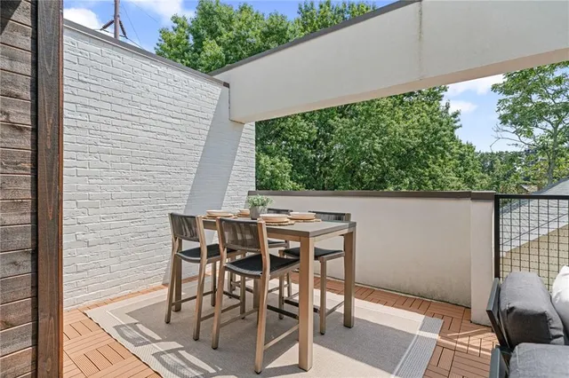 a view of a city with tall buildings