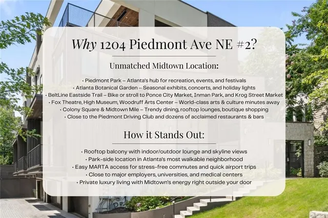 $2,150,000 | 1204 Piedmont Avenue Northeast, Unit 2, Atlanta, GA 30361