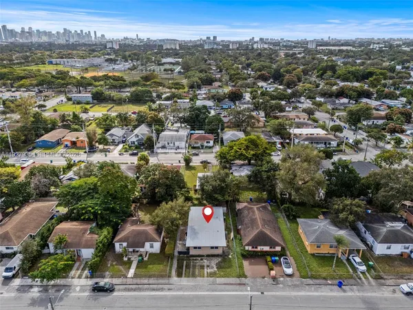 an aerial view of city