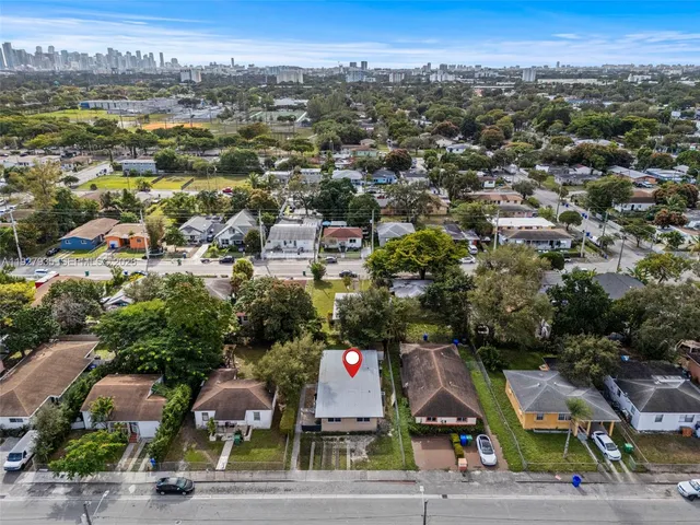 an aerial view of city