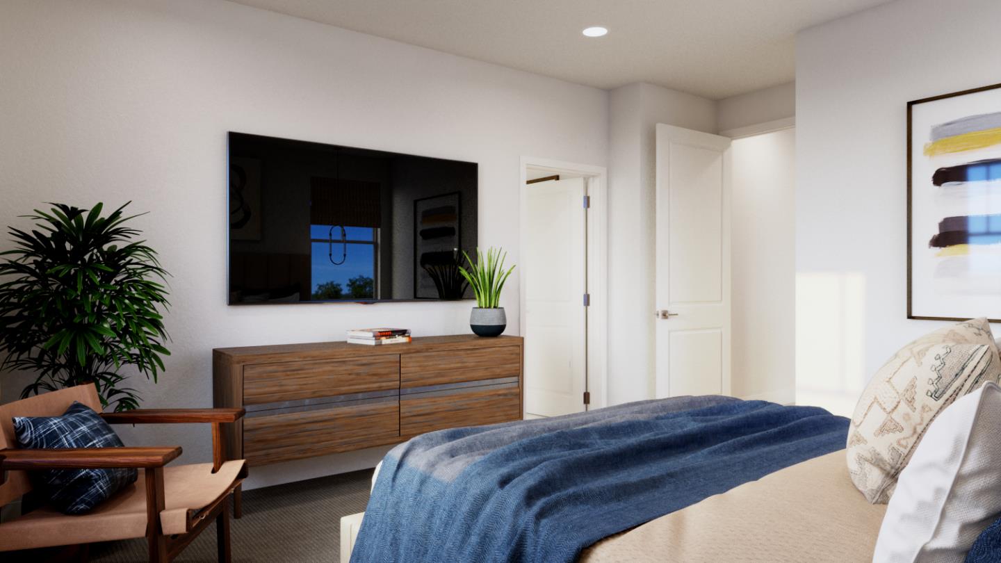 2730 Jones Road Walnut Creek, CA 94597 - Photo 12 of 16 a bedroom with a bed and a potted plant