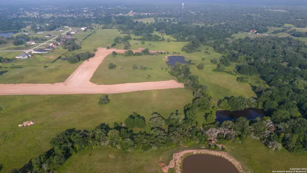 an aerial view of lake
