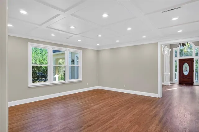 an empty room with a window