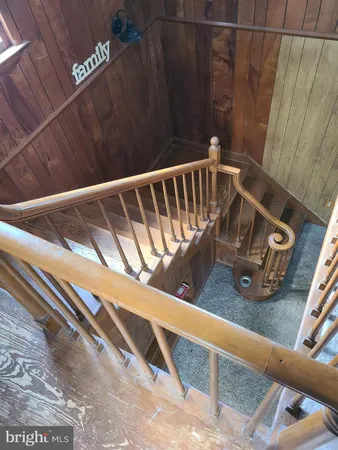 a view of stairs
