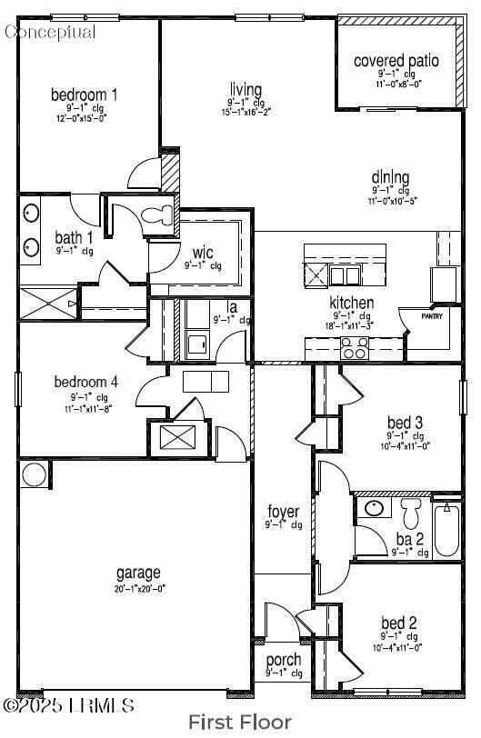94 Veil Drive Ridgeland, SC 29936 - Photo 37 of 37 Cali MLS Floor Plan Image