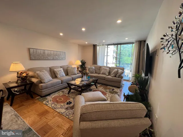 a view of a small space with a window