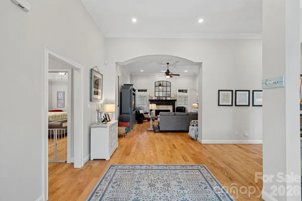 a room with furniture and a rug