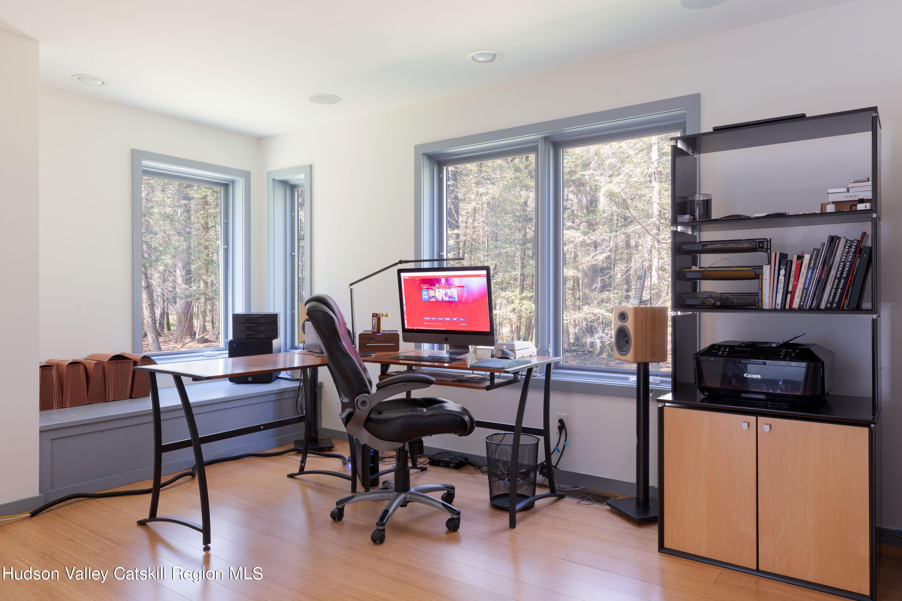 177 Stillwater Road Stone Ridge, NY 12484 - Photo 14 of 27 a view of a workspace with a window and lounge chair