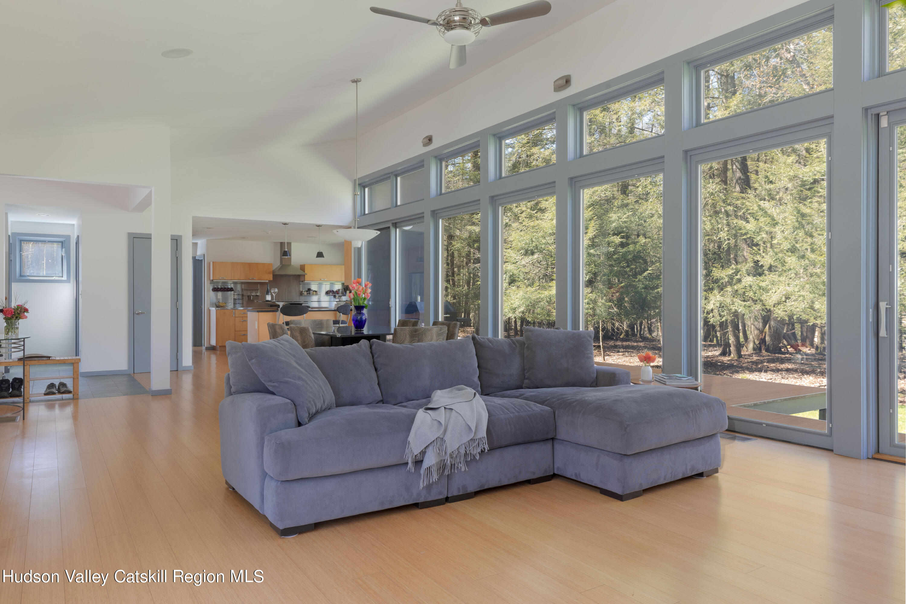 177 Stillwater Road Stone Ridge, NY 12484 - Photo 7 of 27 a living room with furniture and a large window