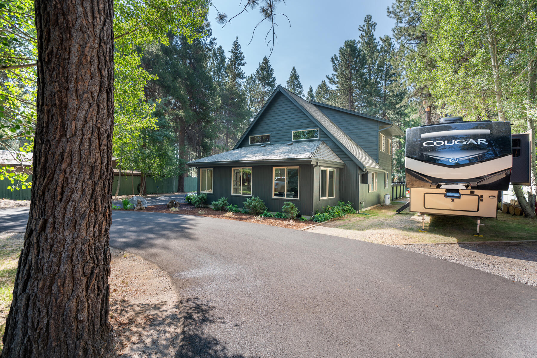 17039 Spring River Road Bend, OR 97707 - Photo 20 of 28 Pleanty of space to park your RV, boat, truck, etc. The trailer in the photos is 40 ft!