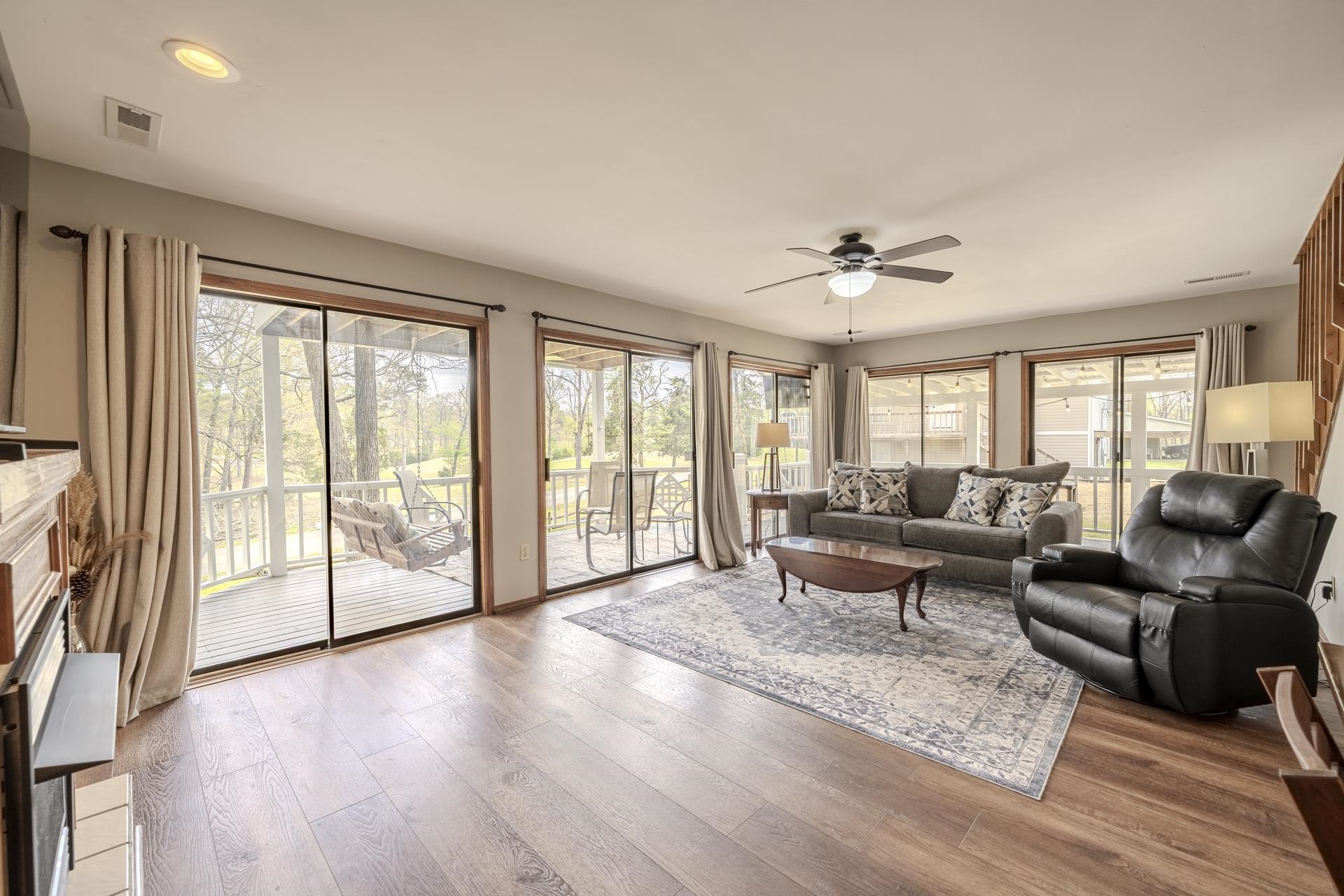 1085 Old Road Counce, TN 38326 - Photo 14 of 30 a living room with furniture and a large window with wooden floor