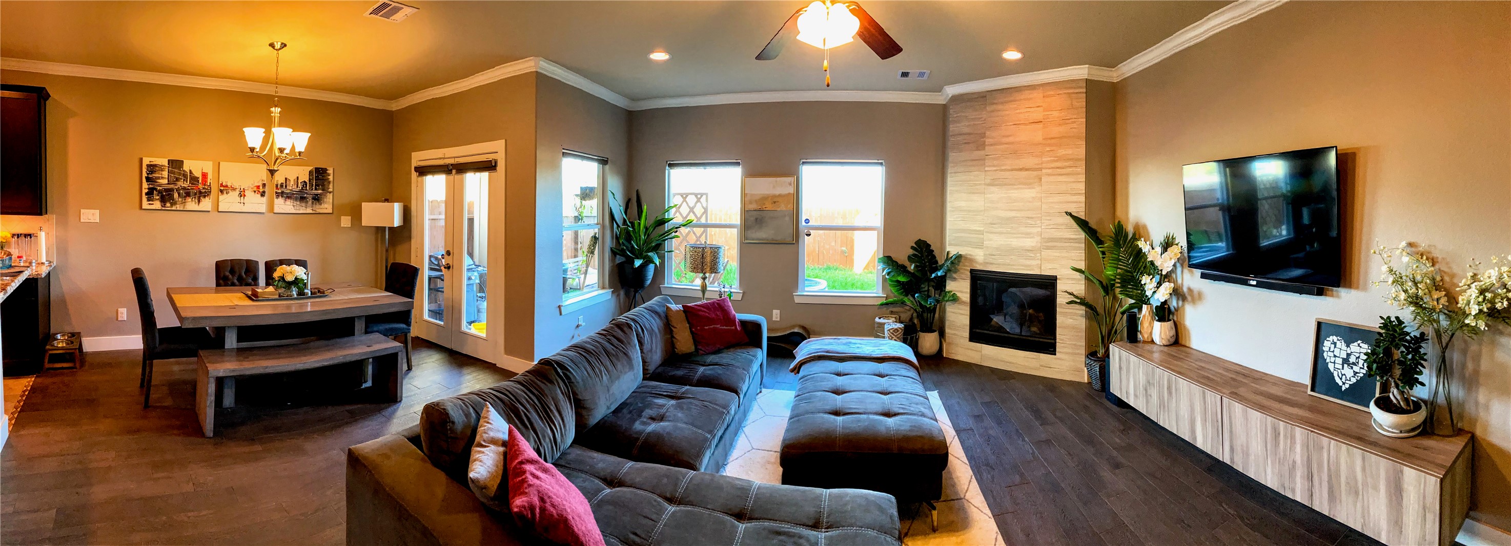 1842 Jara Court Spring, TX 77388 - Photo 2 of 31 a living room with furniture and a flat screen tv