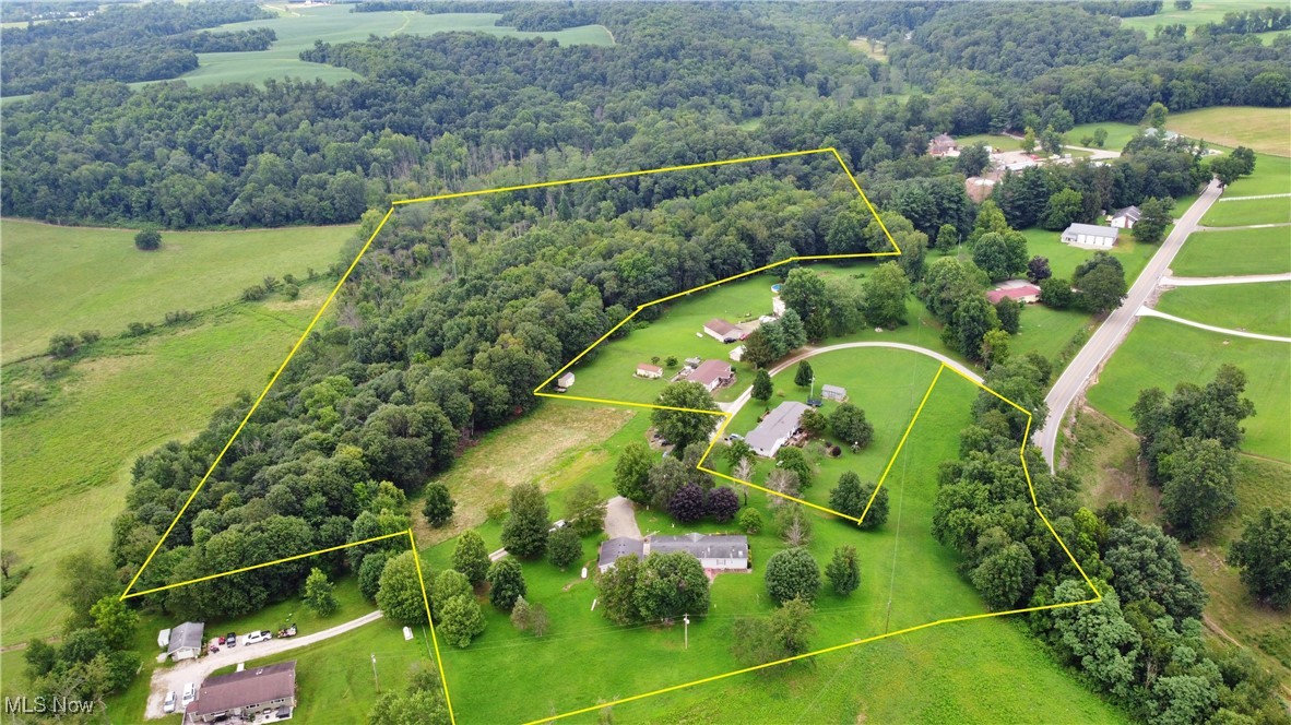 61691 Wintergreen Road Lore City, OH 43755 - Photo 2 of 50 Aerial view of property's location featuring property boundaries highlighted