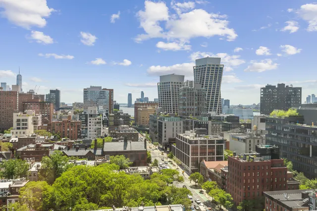 a city view with lot of high rise buildings