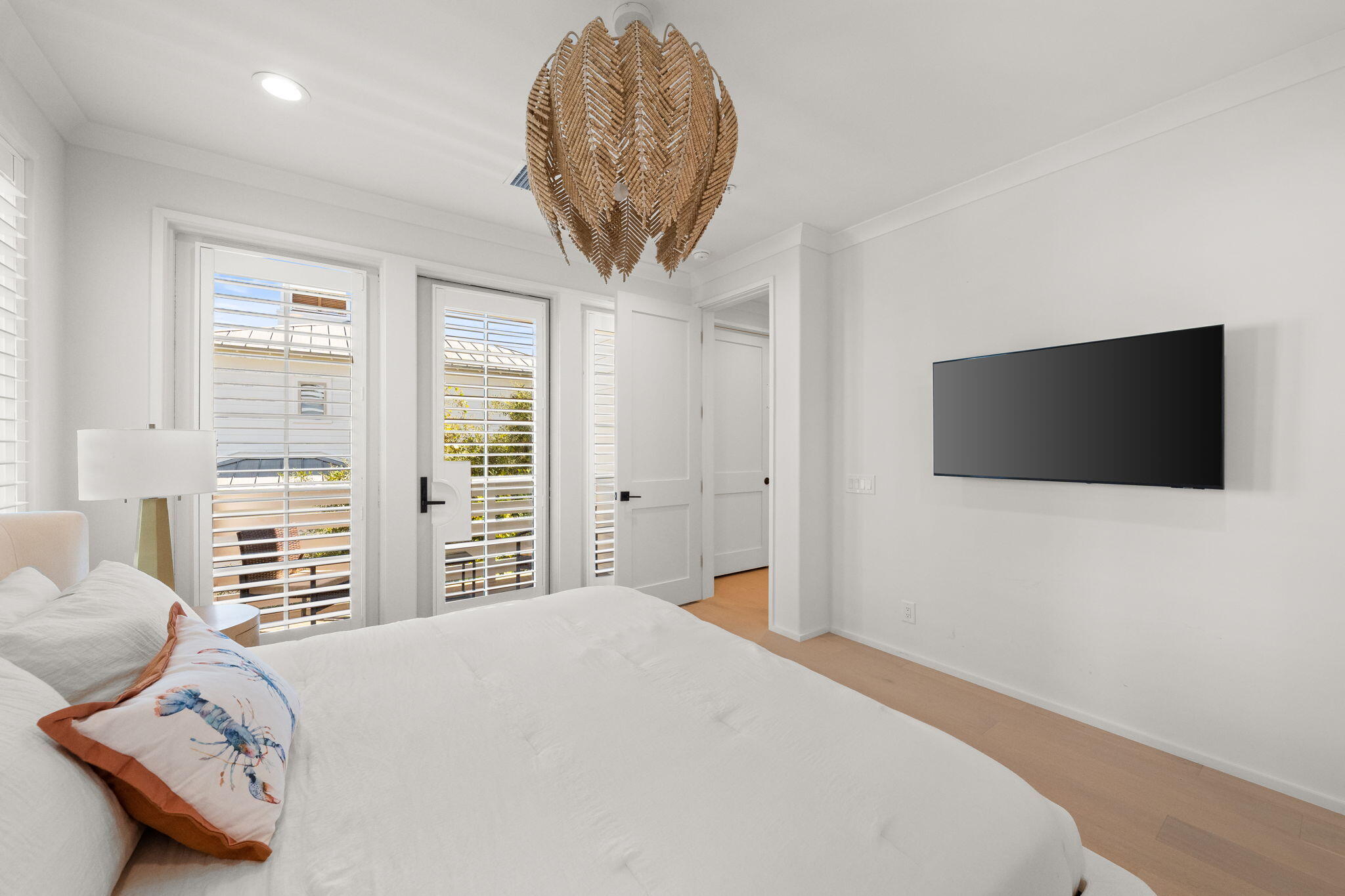 35 Seapointe Lane Santa Rosa Beach, FL 32459 - Photo 17 of 72 a bedroom with a large bed and a tv