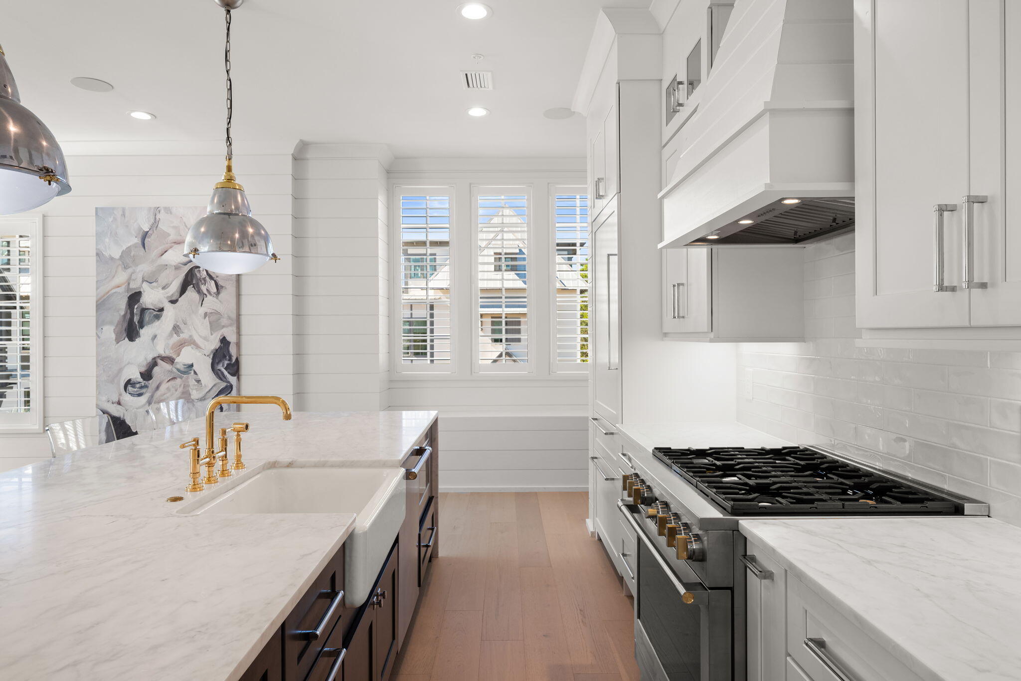 35 Seapointe Lane Santa Rosa Beach, FL 32459 - Photo 30 of 72 a kitchen with stainless steel appliances granite countertop a sink stove and refrigerator