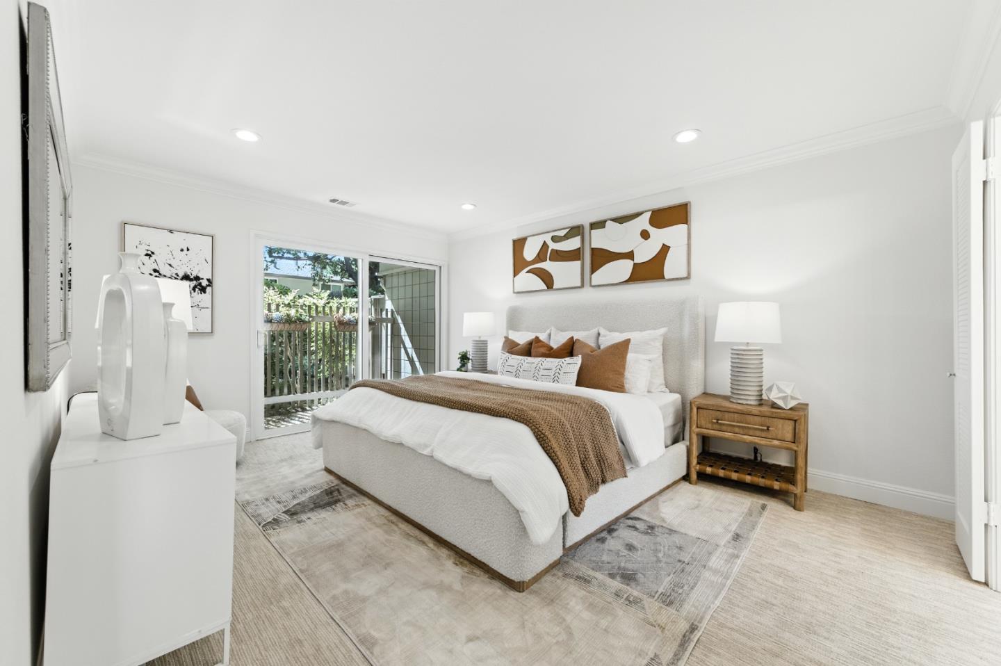 1 Los Altos Square Los Altos, CA 94022 - Photo 13 of 29 a bedroom with a bed and a couch