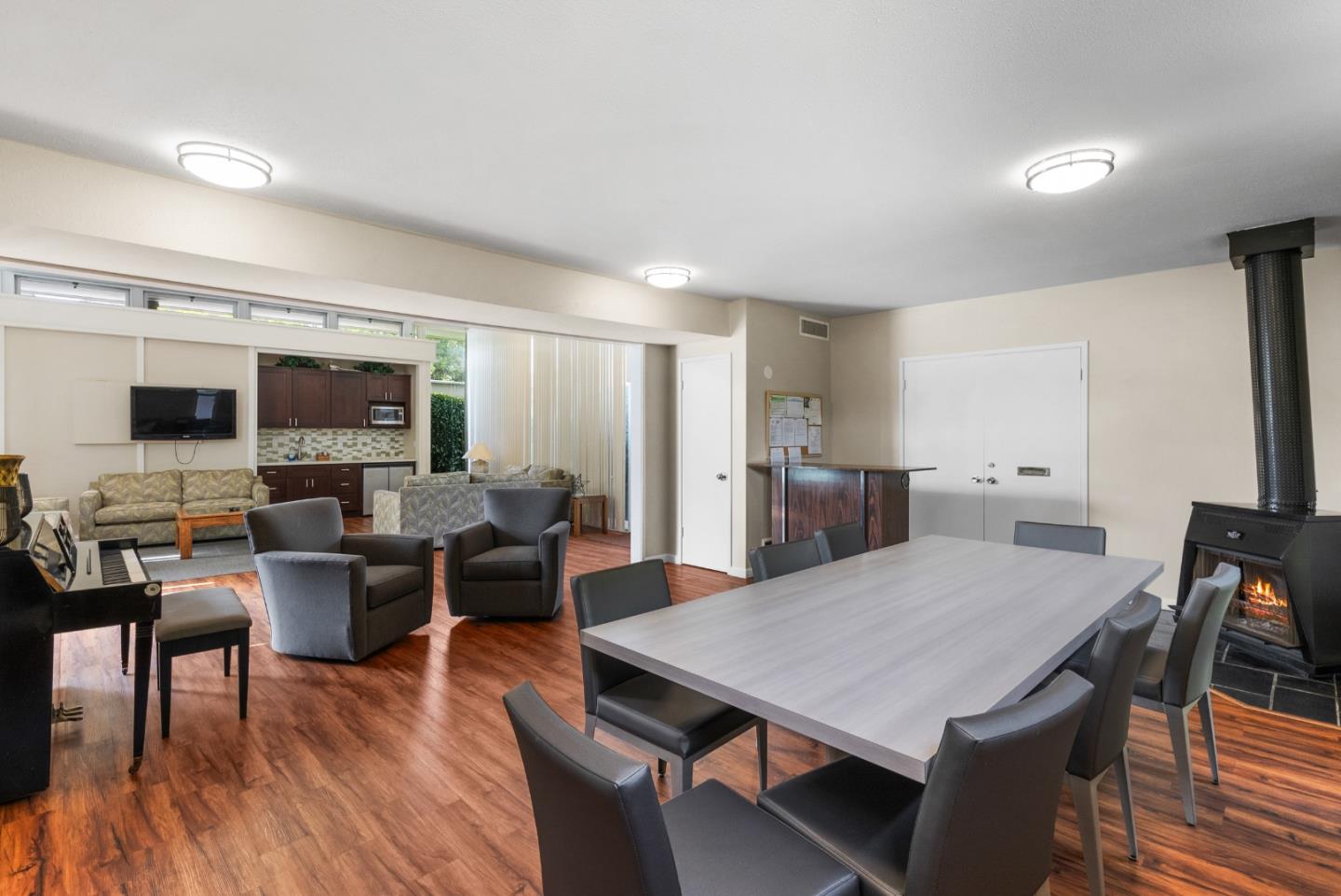 1 Los Altos Square Los Altos, CA 94022 - Photo 28 of 29 a view of a dining room with furniture window and wooden floor