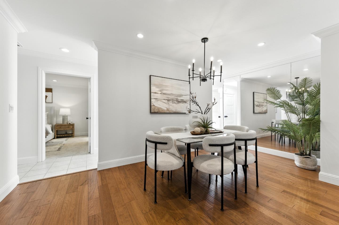 1 Los Altos Square Los Altos, CA 94022 - Photo 9 of 29 a view of a dining room with furniture window and wooden floor