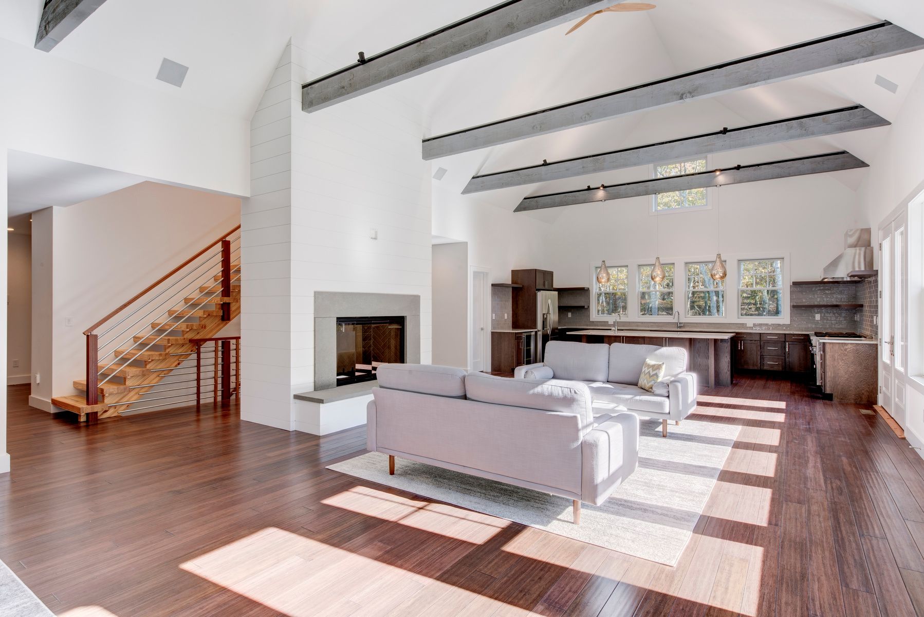 114 Three Mile Harbor Road East Hampton, NY 11937 - Photo 3 of 14 a living room with furniture and a fireplace