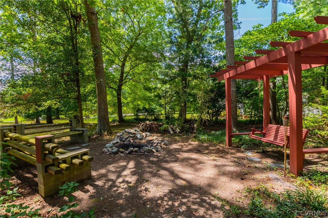 13340 Carters Way Road Chesterfield, VA 23838 - Photo 38 of 44 a view of a backyard with plants and large trees