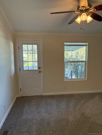 an empty room with a window
