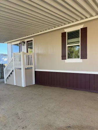a view of an front door