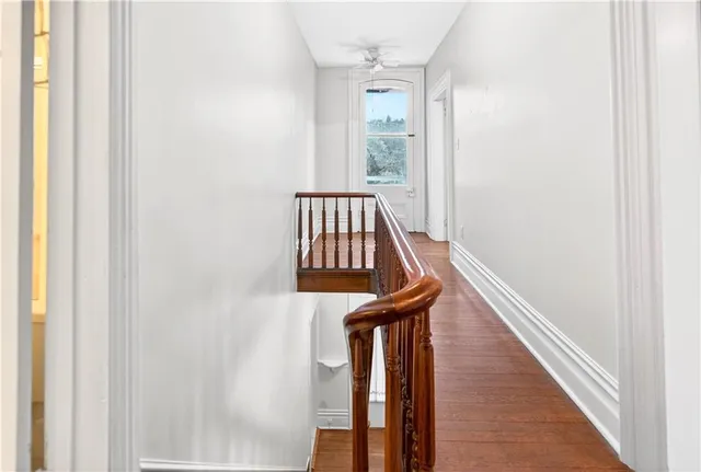 a view of entryway with wooden floor