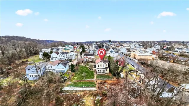 an aerial view of multiple house