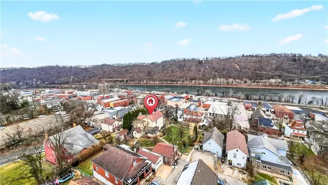 a view of city and mountain