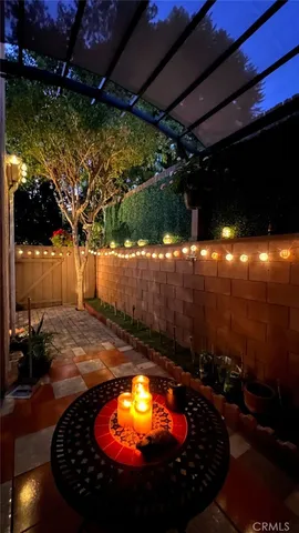 a view of a backyard of a house