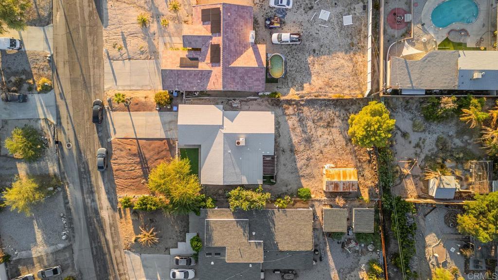 10981 Santa Cruz Road Desert Hot Springs, CA 92240 - Photo 39 of 43 an aerial view of residential houses with outdoor space