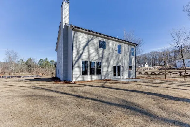 a view of a building with a street