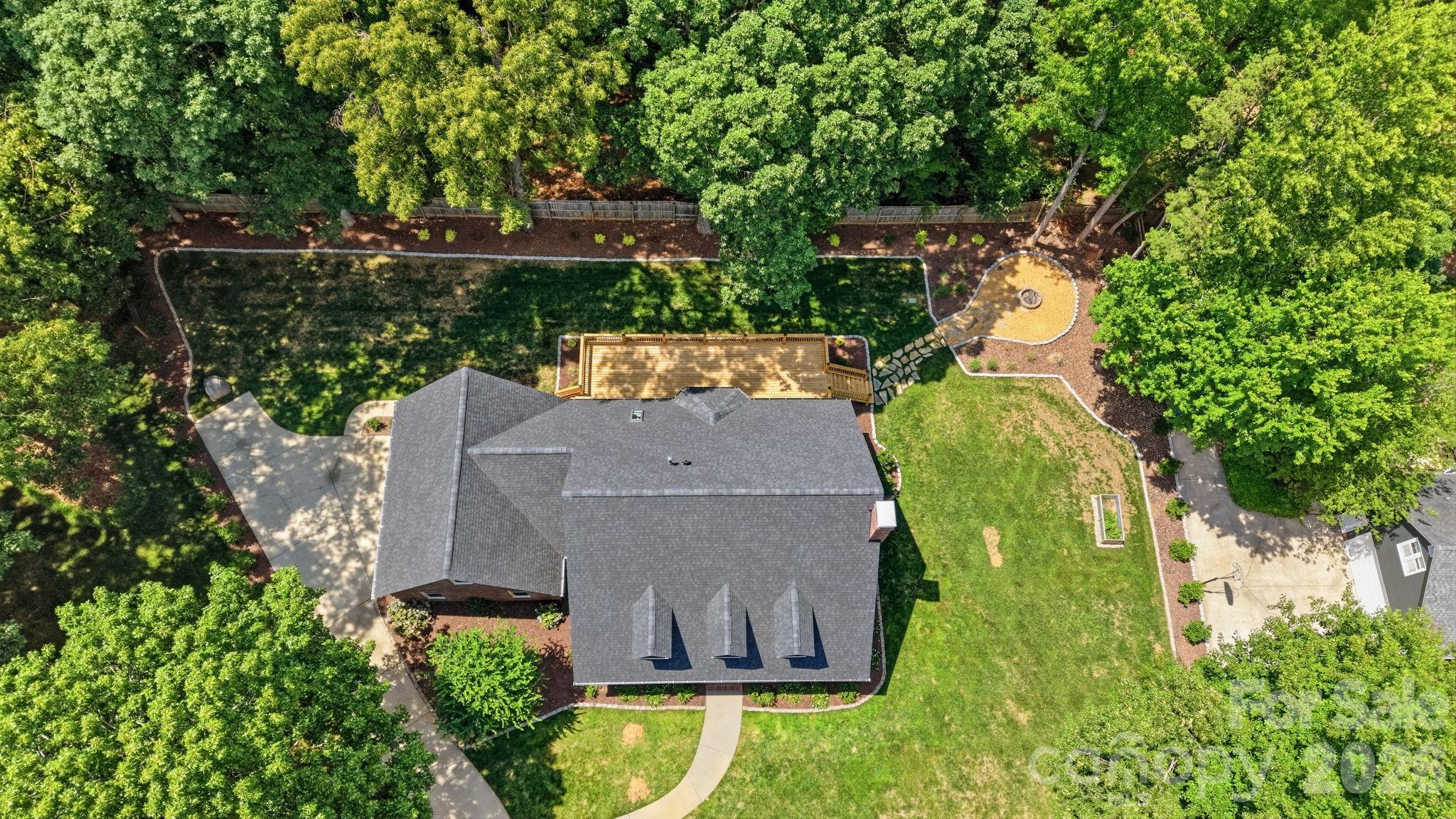 5243 Mintridge Road Mint Hill, NC 28227 - Photo 40 of 43 an aerial view of a house with a garden